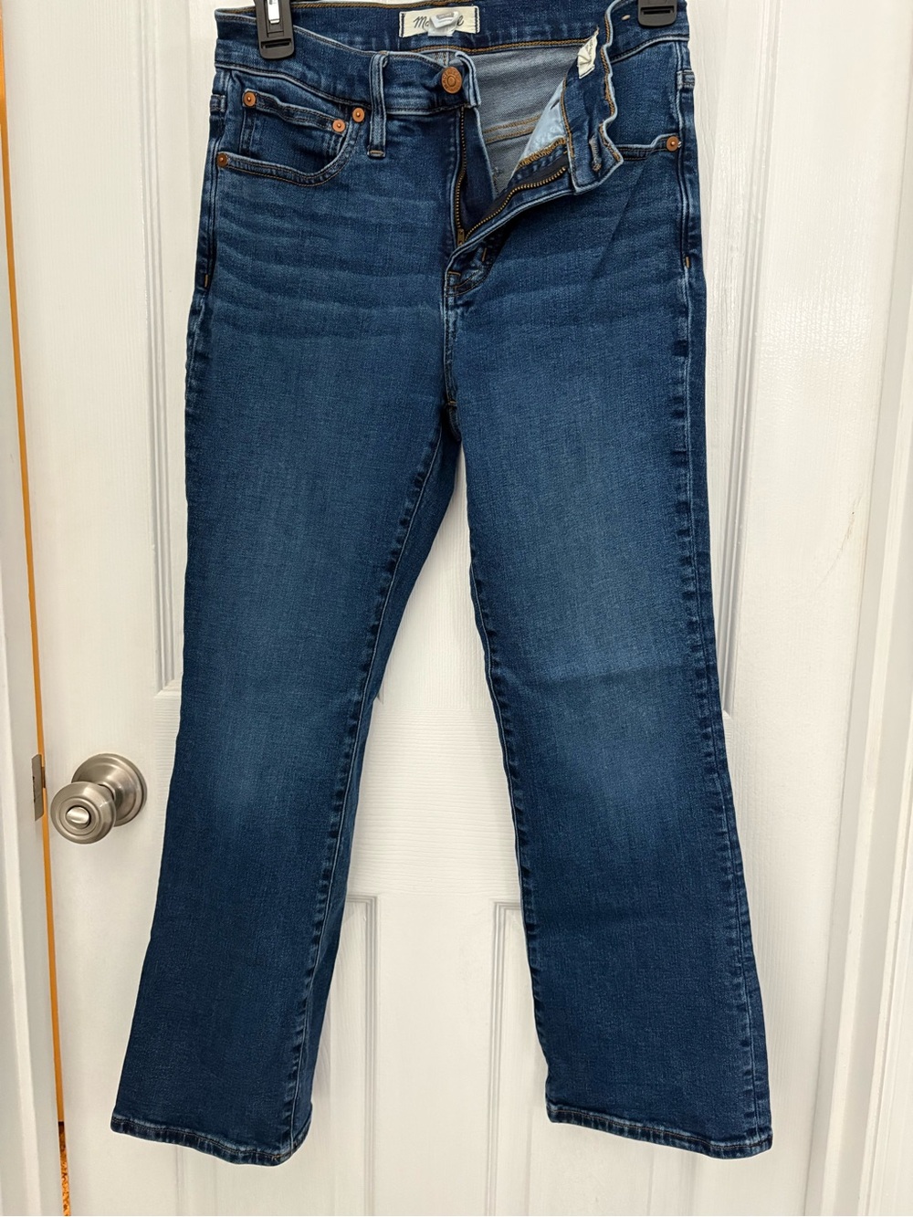Madewell Dark Blue Women's Mid-Rise Kick-Out Jeans Size 27